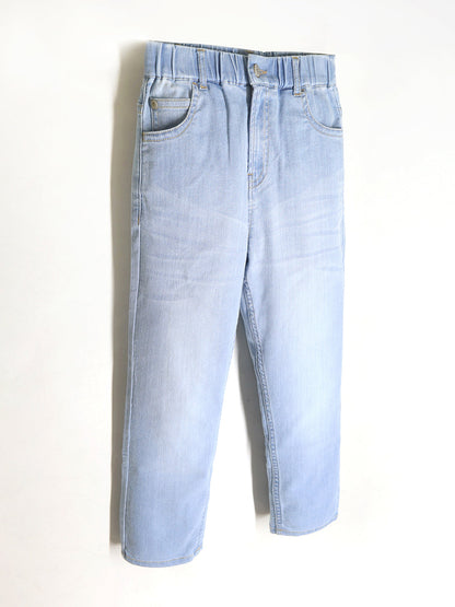 Cherry Crumble Blue Dyed/Washed Denim Casual Wear Easy Fit Unisex Summer Jeans