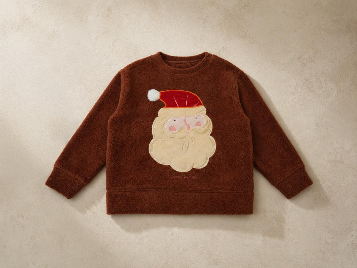 Unisex Kids Brown Full Sleeves Sweatshirt with Jogger Set
