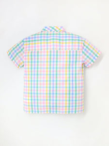 Cotton Double Pocket Check Shirt for Boys