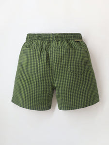 Smart Casual Cotton Olive Knee Length Elasticated & Drawstring with Pockets Shorts For Boys