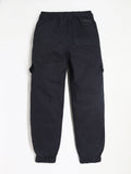 Boys Solid Mid Rise Joggers