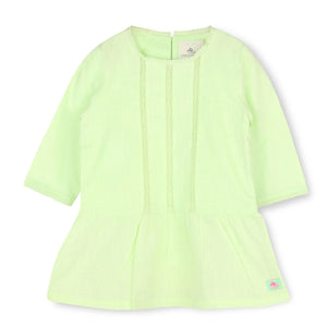 Soft Cotton Light Green Dress for Girls