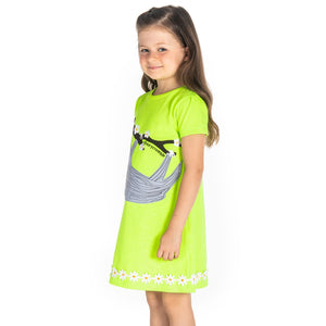 Naive Applique Dress for Girls