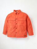 Sunny Delight Orange Double Pocket Corduroy Shirt