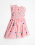 Girls Pink Color Embroidery Dress