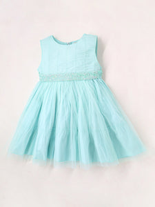 Serene Sea Blue Dress for Kids