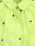 Trendy Neon Green Girls Top