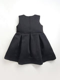 Classy Black Fit & Flare Sleeveless Moon Dress For Girls