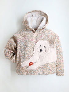 Unisex Kids Multicolor cropped hoodie with floral print
