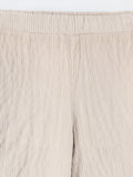 Smart Casual Cream Cotton Elasticated Culottes Pants For Girls