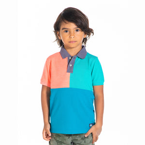 Rainbow Colorblock Polo for Boys & Girls