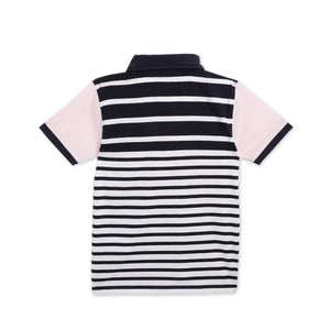 kids-regular striped polo tshirt-ws-hpolo-6148nblu