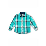 Cotton Yarn Dyed Twill Checkered Shirt for Boys