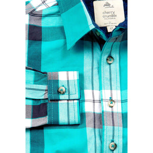 Cotton Yarn Dyed Twill Checkered Shirt for Boys