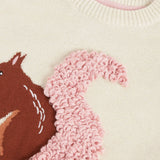 Squirrel Embroidered Sweater