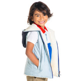 Sleeveless Hooded Regular Fit Reversible Jacket for kids
