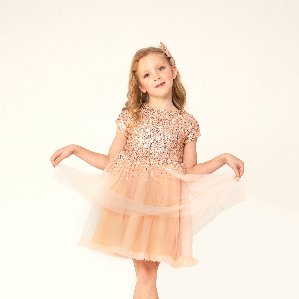 Glitter Party Dress With Clips