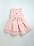 Peach Fit & Flare Blossom Dress For Girls