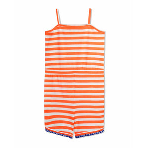 Casual Stripe Playsuit for Girls