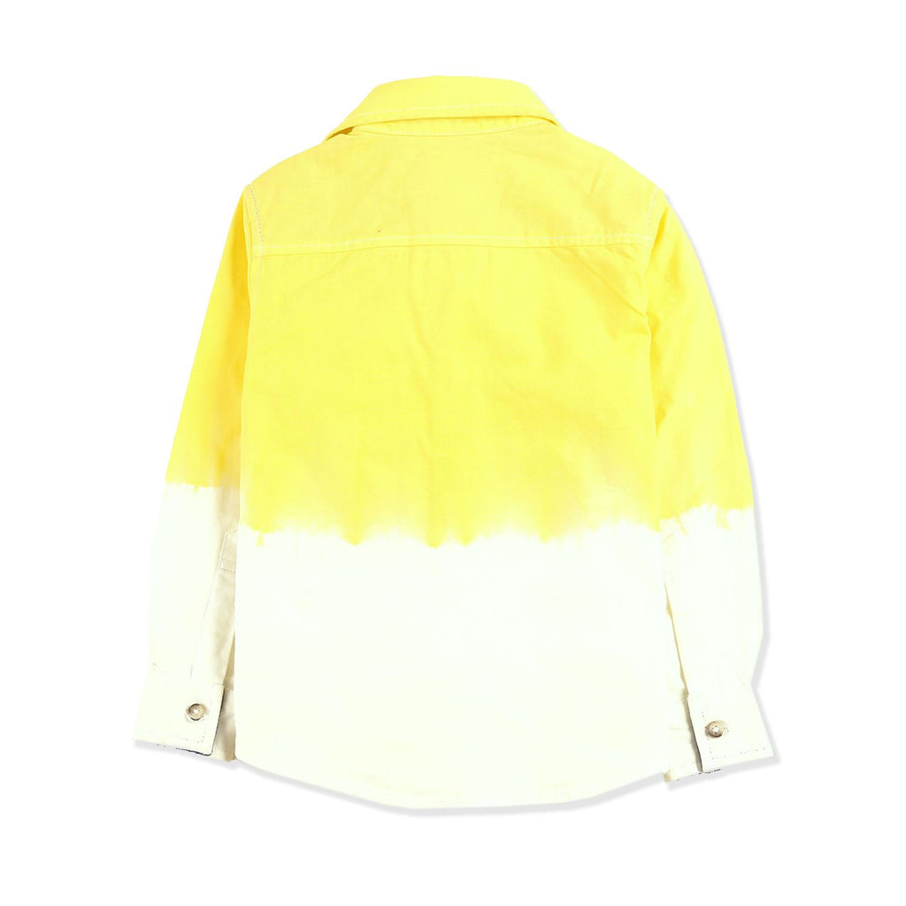 Ombre Dyed Yellow White Shirt for Boys