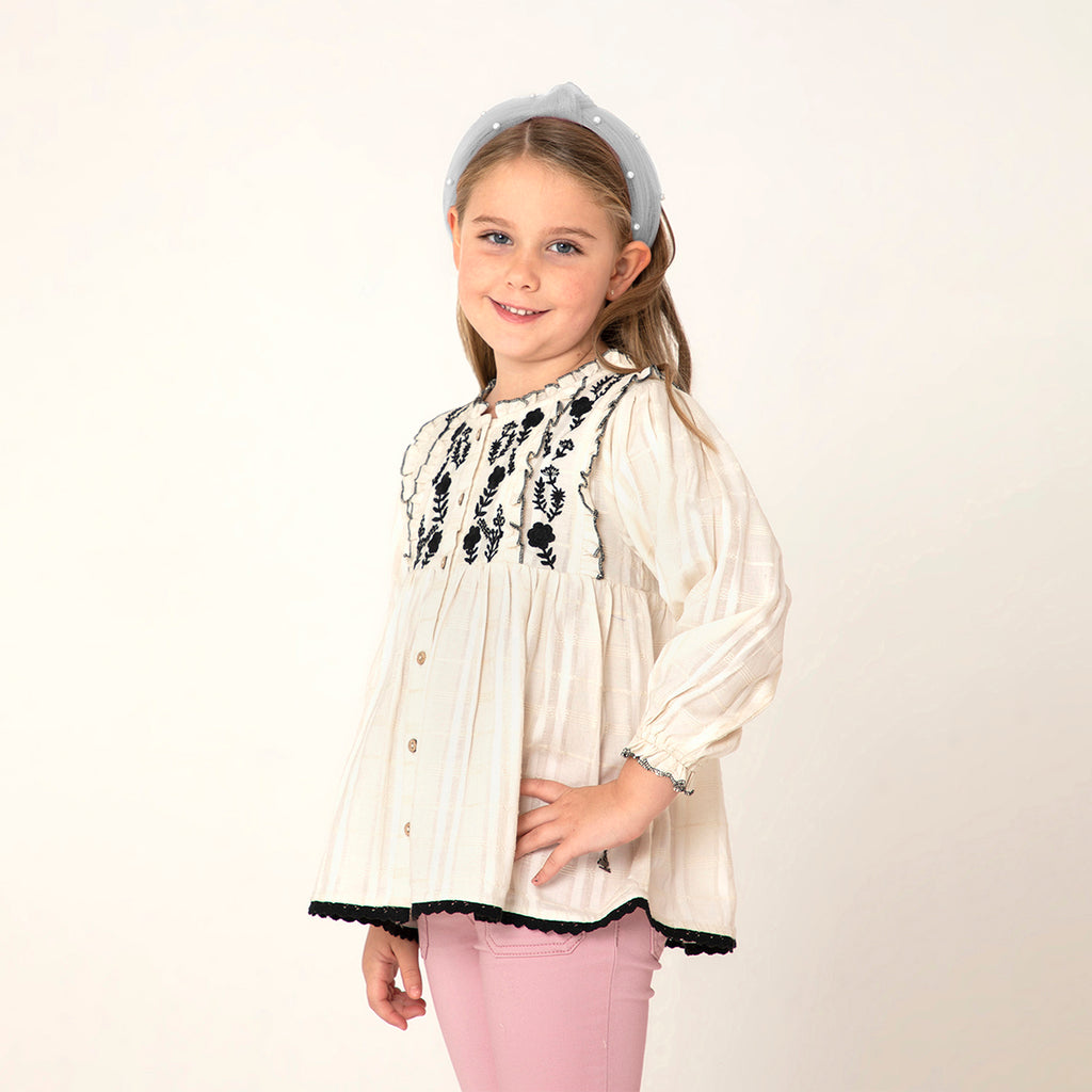 Classy Frill Embroidered Top