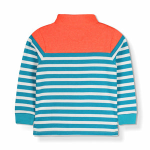 Half Zip Stripe Sweatshirt for kids