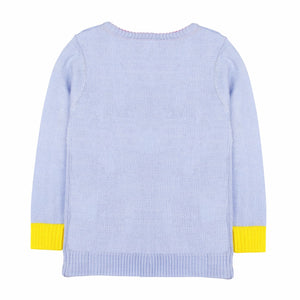 Colorblock Pocket Knitted Jumper for Girls