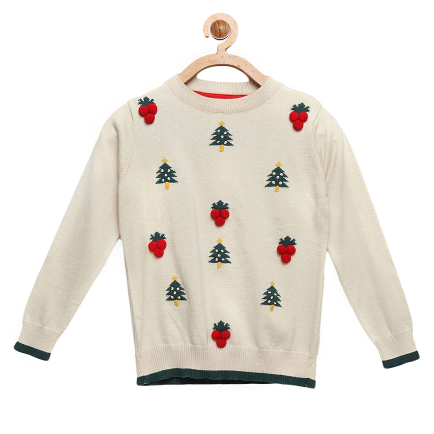 Knitted Cherry Sweater for Boys & Girls