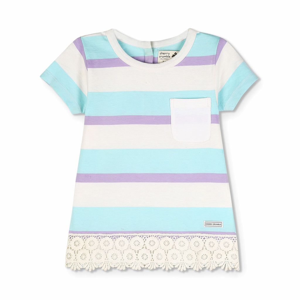 Lace Hem Pep Top for Girls