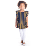 Mustard Stripes Top for Girls