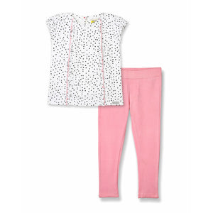 Pintucked Top And Legging Set for Girls