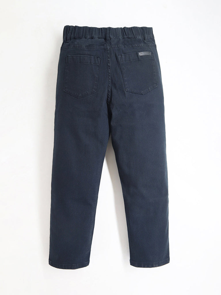 Straight Cut Cotton Unisex Black Regular Jeans