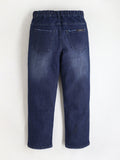 Stylish Navy Blue Unisex Regular Fit Denim Stretchable Jeans