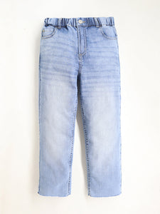 Classic Denim Blue Jeans with Straight Fit