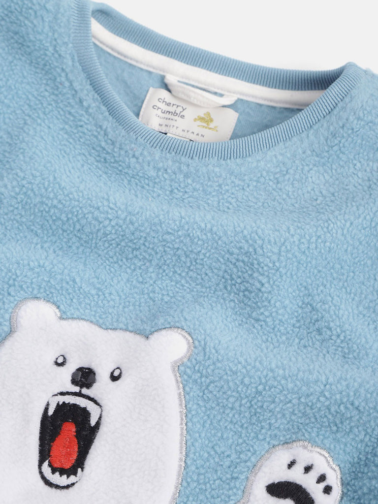 Polar Bear Applique Winter Nightsuit