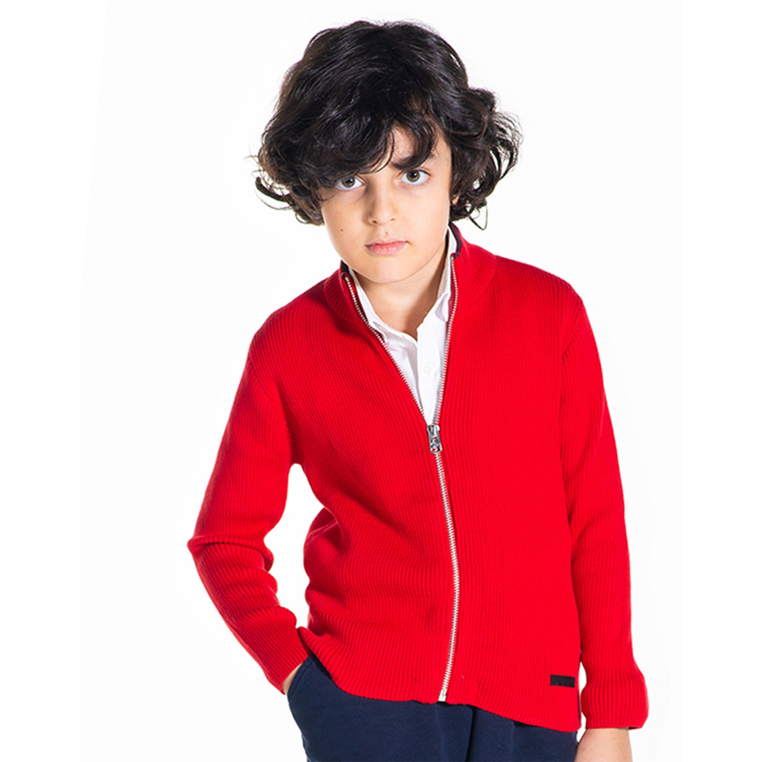 Boys Bright Red Cashmere Sweater – Cémarose China